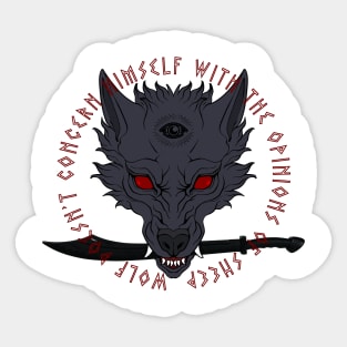 Angery wolf Sticker